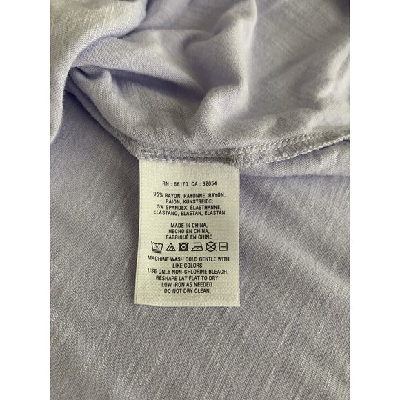 Anthropologie Deletta Womens Top Size XS Lavender Long Sleeve Lace-Line Tee - Picture 9 of 9